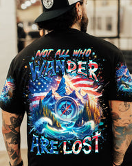 Maxcorners Not All Who Wander Are Lost Compass All Over Print LM2101