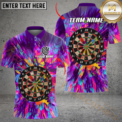 Maxcorners Darts Magic Art Multicolor Option Customized Name, Team Name 3D Polo Shirt