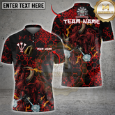 Maxcorners Darts Inferno Bull Multicolor Customized Name, Team Name 3D Shirts