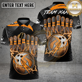 Maxcorners Bowling Lightning Ball Electric Strike Multicolor Options Personalized Name, Team Name 3D Shirt (4 Colors)