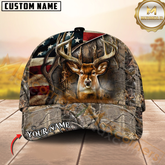 Maxcorners Rustic Buck Hunter Personalized Hat 3D Printed Multicolor