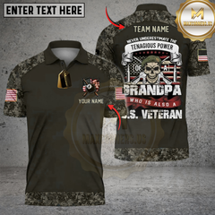 Maxcorners Billiard Never Underestimate a Grandpa Who Is Also a U.S. Veteran Multicolor Customized Name, Team Name 3D Shirts