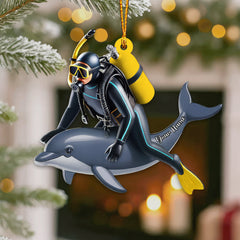 Maxcorners Diving Lover, Home Decor, Christmas Ornament, Personalized Ornament1 2D Flat LM2111