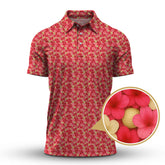 Maxcorners Azalea Golf Shirt, Pattern Golf Shirt, Golf Gift For Golfers