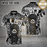 Maxcorners Billards Shirts 8 Ball Pool Cartoon Character Graffiti Style Multi Options Personalized Name, Team Name 3D Shirt