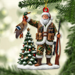 Maxcorners Custom Name Hunting Ornament, Christmas Gift for Animal Hunter 2D Flat LM2111