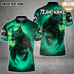 Maxcorners Fire Wolf Dartboard Burning Flame Power Multioptions Personalized Name, Team Name Unisex 3D Shirt (4 Colors)