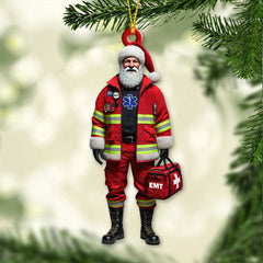 Maxcorners Custom Name EMT Ornament, EMT Lover Christmas Gift 2D Flat LM2111