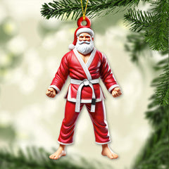 Maxcorners Custom Name Santa Jiujutsu Ornament, Santa Jiujutsu Christmas Gift 2D Flat LM2211