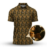 Maxcorners Pointer Golf Polos , Pattern Golf Shirt For Dog Lover, Dog Golf Shirt, Crazy Golf Shirt For Golfers