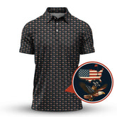 Maxcorners Pattern Golf Shirt For Men - America Golf Shirt For Golfers - Crazy Golf Shirt
