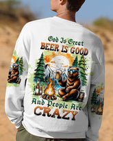 Maxcorners God Is Great Beer Is Good Bear All Over Print LM2101