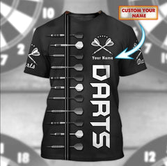 Maxcorners Darts Personalized Name 3D Shirt