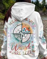 Maxcorners Not All Those Who Wander Are Lost Compass All Over Print LM2101