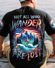 Maxcorners Not All Who Wander Are Lost Compass All Over Print LM2101