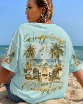 Maxcorners Happiness Is Sitting Around A Campfire All Over Print LM2101