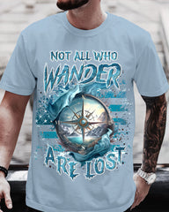 Maxcorners Not All Who Wander Are Lost Cotton Shirt LM2101