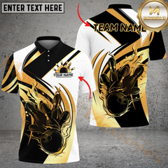 Maxcorners Bowling Royal Black Flame Multicolor Customized Name, Team Name 3D Shirts