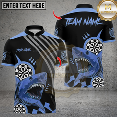 Maxcorners Darts Funny Shark Dartboard Design Multicolor Customized Name, Team Name 3D Shirts