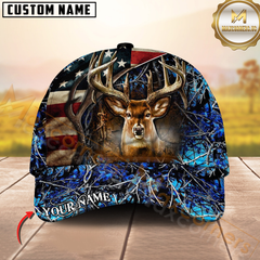 Maxcorners Rustic Buck Hunter Personalized Hat 3D Printed Multicolor