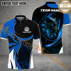 Maxcorners Darts Lightning Panther Mutilcolor Options Personalized Name, Team Name 3D Polo Shirt