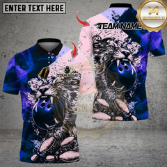 Maxcorners Bowling Brave Tiger Multicolor Customized Name Team Name 3D Shirts