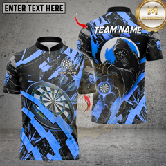 Maxcorners Darts Dartboard Skeleton Multicolor Customized Name, Team Name 3D Shirts