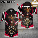 Maxcorners Darts Gorilla King Crown Multicolor Customized Name, Team Name 3D Shirts