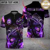 Maxcorners Ball 8 Pool Fiery Dragon Billiard Jersey Multicolor Option Customized Name, Team Name 3D Polo Shirt