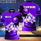 Maxcorners Bowling and Pins Colorful Multicolor Option Customized Name 3D Shirt