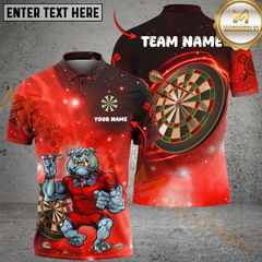 Maxcorners Darts Cosmic Bulldog Multicolor Customized Name, Team Name 3D Shirts