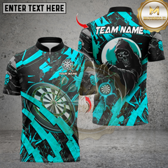 Maxcorners Darts Dartboard Skeleton Multicolor Customized Name, Team Name 3D Shirts