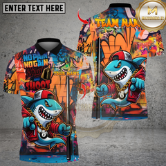 Maxcorners Billiard Shark Graffiti Shut Up And Shoot Multicolor Customized Name, Team Name 3D Shirt