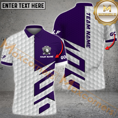 Maxcorners Classic Golf Jersey Multicolor Option Customized Name, Team Name 3D Polo Shirt
