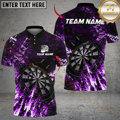Maxcorners Darts Dark Grunge Multicolor Customized Name, Team Name 3D Shirts