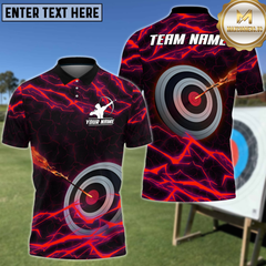Maxcorners Dark Thunderbolt Archery Personalized Name 3D Shirt