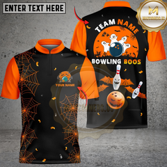 Maxcorners Bowling Ball Halloween Moon Personalized Name 3D Unisex Shirt