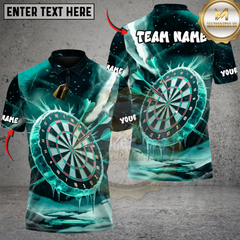 Maxcorners Darts Frozen Bullseye Multicolor Customized Name, Team Name 3D Shirts