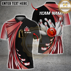 Maxcorners Bowling Team Jersey Multicolor Customized Name, Team Name 3D Shirts