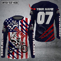 Maxcorners Chopper Enthusiast Personalized Name 3D Shirt