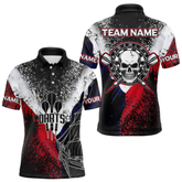 Maxcorners Black Boat Custom Skull Darts Arrow Colorful Dart Shirts For Men, Dart Jerseys LM054