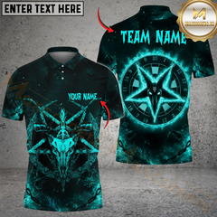 Maxcorners Darts Hell Fire Satan 666 Multicolor Customized Name, Team Name 3D Shirts