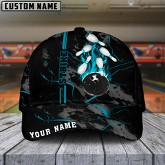 Maxcorners Bowling Strike The Blood Multicolor Personalized Name 3D Cap