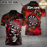 Maxcorners Skull Inferno Darts Multicolor Customized Name, Team Name 3D Shirts