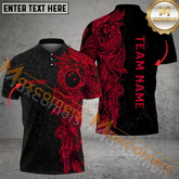 Maxcorners Maori Ball Premium Bowling Jersey Multicolor Option Customized Name, Team Name 3D Polo Shirt