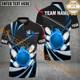 Maxcorners Ball And Pins Point Tornado Pattern Bowling Jersey Multicolor Options Personalized Name, Team Name 3D Shirt