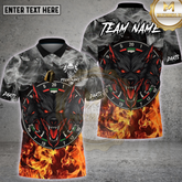 Maxcorners Fierce Wolf Darts Flame Art Multioptions Personalized Name, Team Name Unisex 3D Shirt (4 Colors)
