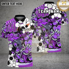 Maxcorners Crazy Purple Graffiti Bowling Multioptions Personalized Name, Team Name Unisex 3D Shirt (4 Colors)