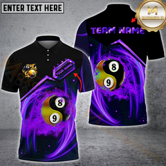 Maxcorners Billiard Cosmic Yin And Yang Ball89 Battle Multicolor Customized Name, Team Name 3D Shirt