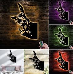 Maxcorners Funny Donkey Metal Sign WITH LED/WITHOUT LED - Hilarious Farm Yard Decor, Gag Gift for Ranch Owners & Outdoor Spaces LM0110